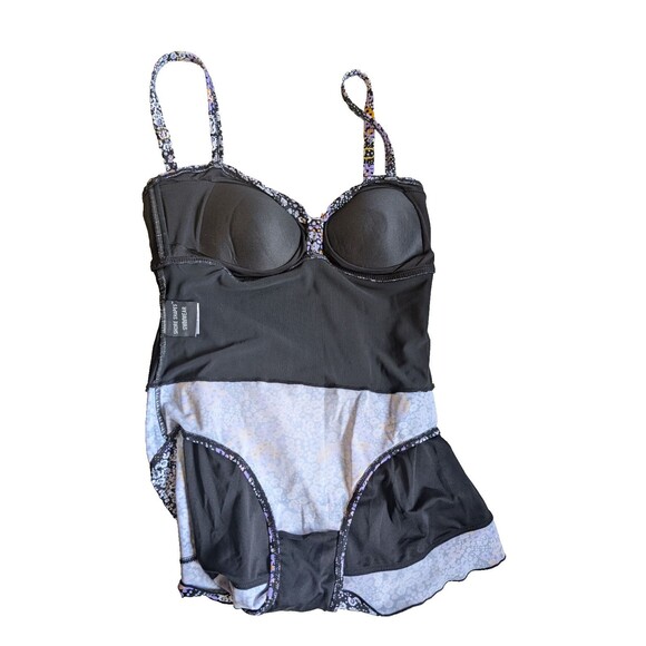 Shore Shapes Womens One Piece Swimsuit Skirted Multicolor Floral Size 12 - Picture 7 of 14